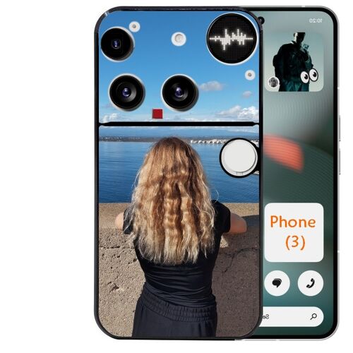 Coque noire Taperso pour Nothing Phone 3 avec votre photo personnalisee
