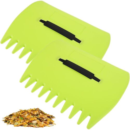 KALANKA-1 Paire de Ramasse Feuilles, Pelle à Feuilles, Râteau en Plastique pour le Jardinage, Outils de Jardinage, Confortable et Très Pratique(Vert)