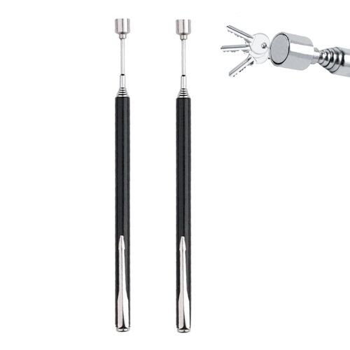 KALANKA-2 Pièces Outil de Ramassage Aimanté Télescopable, Outil Récupérateur Aimanté, Ramassage Magnétiques Télescopiques Extensible de 12 à 65 cm