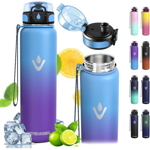 Kalanka-Water Bottle - Thermos 500ml, 24h Froid & 12h Chaud, Gourdes Sans Bpa, Gourde Enfant & Adulte Pour Sport, École, Bureau, Gym, Voyage