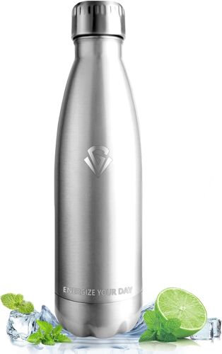 Kalanka-Gourde Isotherme, 500ml Froid&chaud, Bouteille Isotherme, Sans Bpa, Gourde Inox, Anti Fuite, Gourde Enfant Inox Pour Adulte, Sport, Gym, Enfant, École, Acier Inoxydable