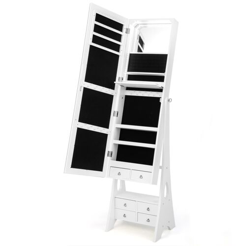 Armoire à  bijoux blanche avec LED