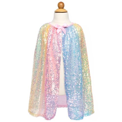 Déguisement Enfant Cape À  Sequins Multicolore 4 6 Ans