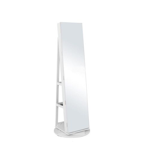 Armoire à  bijoux avec miroir pleine longueur rotative à  360°