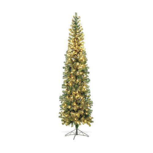 Sapin de noël moitié décoration de vacances vert 210 cm