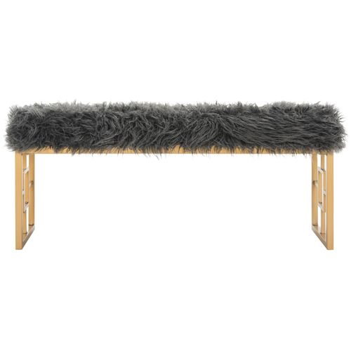 Banc en bois d'ingenierie gris