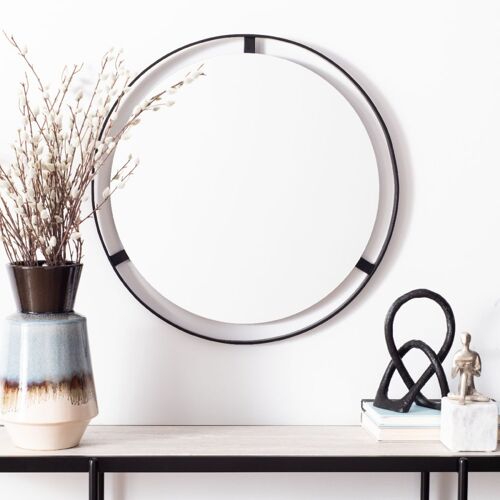 Miroir en fer/verre noir