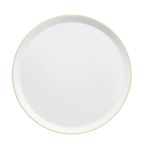 Assiette Plate En Porcelaine Or