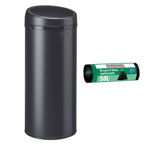Poubelle cuisine automatique 45L et 10 sacs poubelle 50L