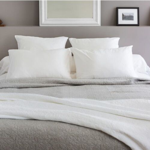 Dessus De Lit En Coton Marron 230x250 Cm