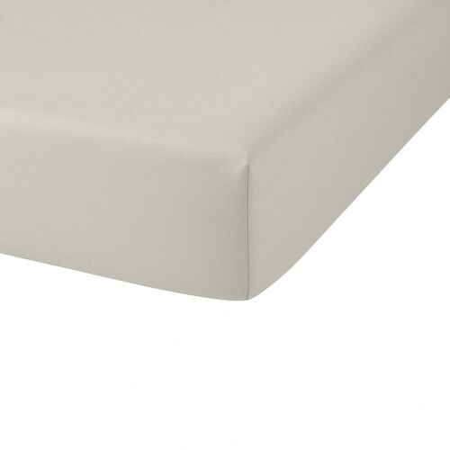 Drap Housse Coton Gris Perle 140x190 Cm