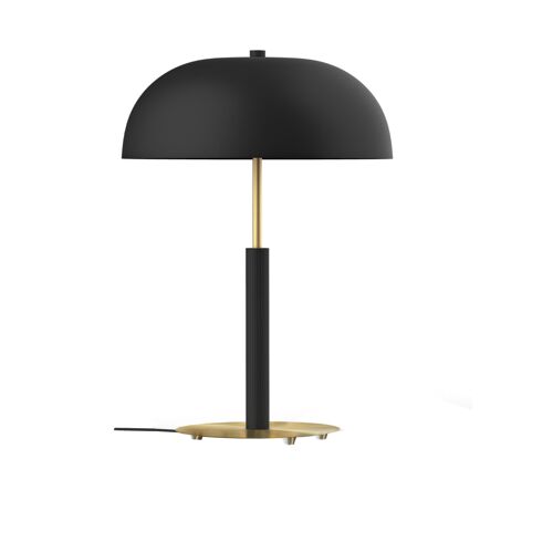 Lampe À Poser En Métal Noir Et Doré