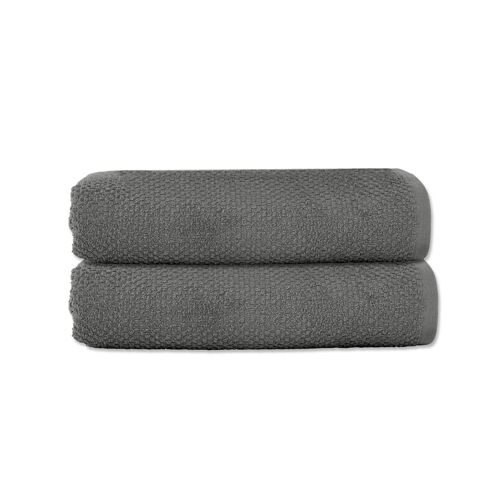 Lot 2 Serviettes De Toilette 50x90 Coton Éponge