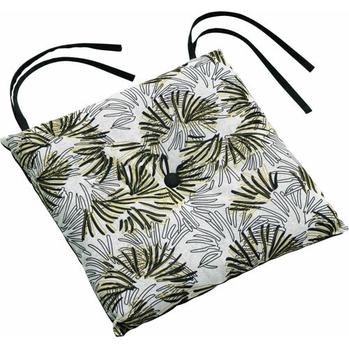 Galette de chaise polycoton blanc 38x38 cm