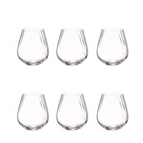 Lot De 6 Gobelets En Cristallin 38cl