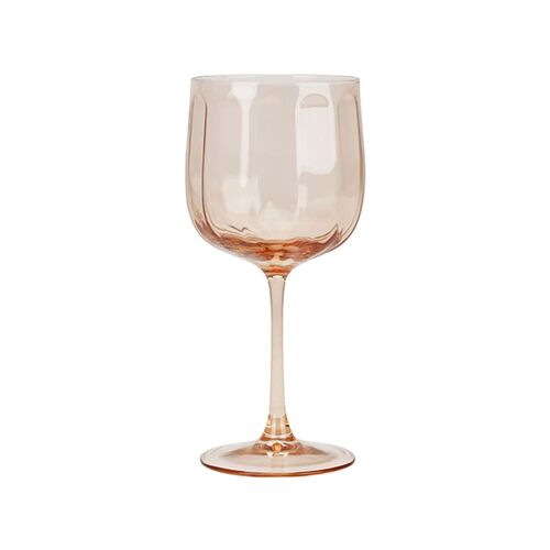 Lot De 4 Verres À  Pied En Verre 49cl Rose