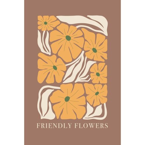 Tableau sur toile Friendly Flowers 45x65
