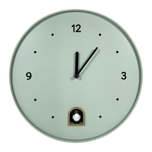 Horloge coucou rond vert 30cm