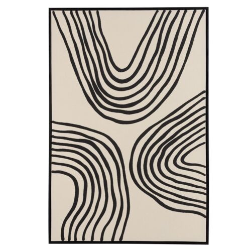 Décoration murale B - 83x123cm lignes abstraites, cadre noir