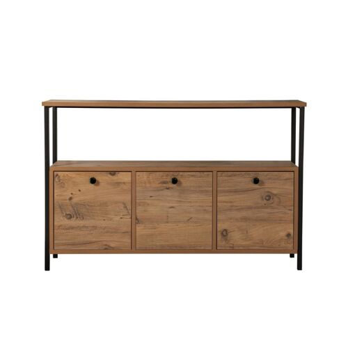 Buffet 3 portes L120 cm - Effet Pin Atlantique