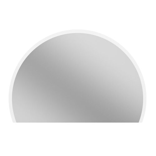 Miroir arrondi adaptable bureau effet bois blanc