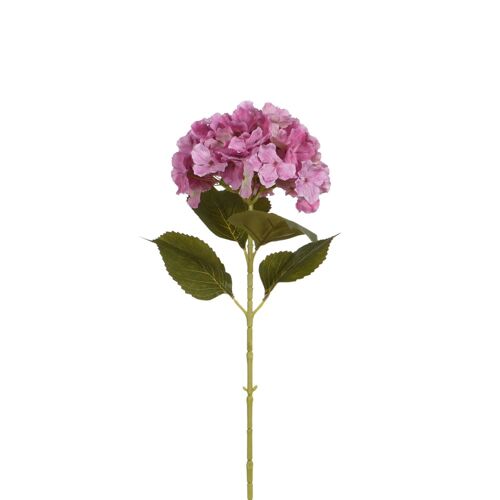 Tige d'hortensia artificielle rose H68