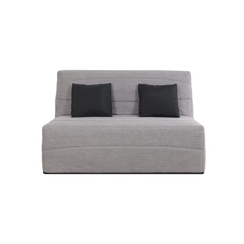 Banquette bz convertible 2 places tissu gris