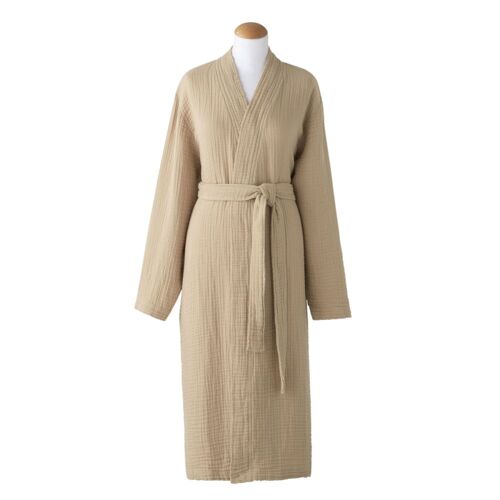 Peignoir Uni En Gaze De Coton, Bonheur