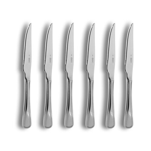 Lot De 6 Couteaux À  Steak En Acier Inoxydable