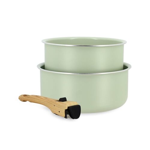 Set 3 poeles triply en acier inoxydable induction 20/24 et 28cm - made in france