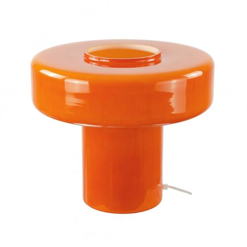 Lampe À Poser En Verre Orange