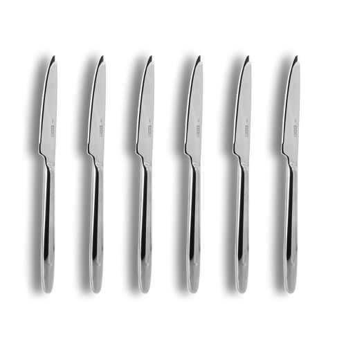 Lot De 6 Couteaux À  Steak En Acier Inoxydable