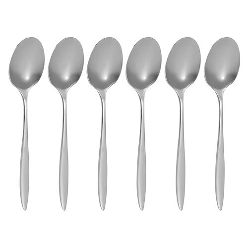 Lot De 6 Cuillères De Table En Acier Inoxydable