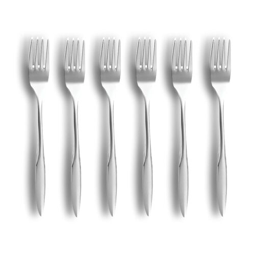 Lot De 6 Fourchettes En Acier Inoxydable