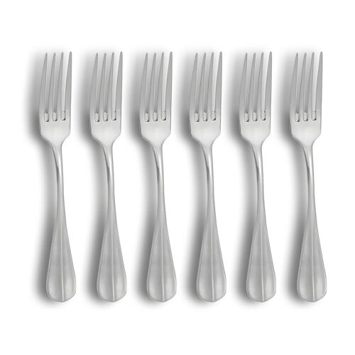 Lot De 6 Fourchettes En Acier Inoxydable