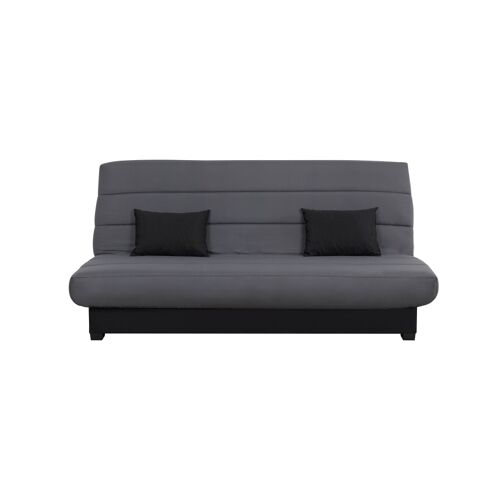 Banquette convertible clic clac 2 places rangement intégré pearl gris