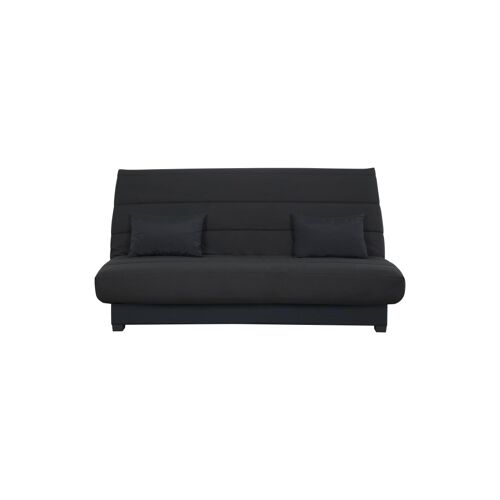 Banquette convertible clic clac 2 places rangement intégré pearl noir