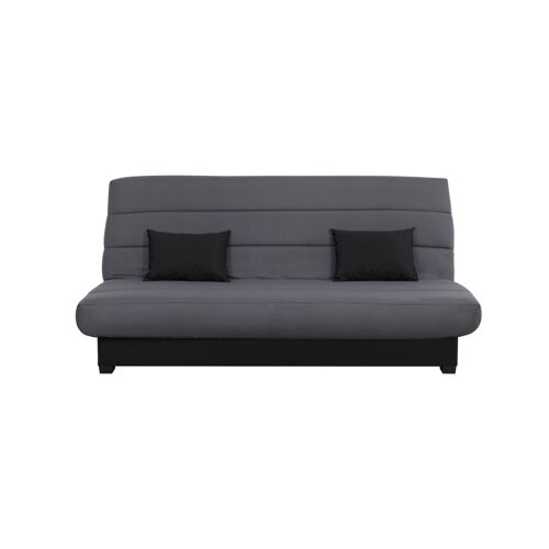 Banquette convertible clic clac 2 places rangement intégré pearl gris