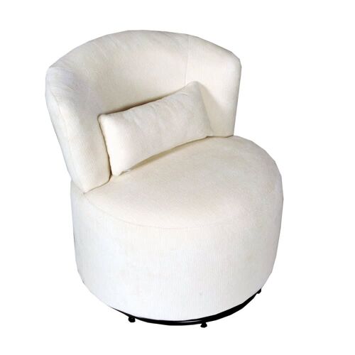 Fauteuil pivotant 360° blanc