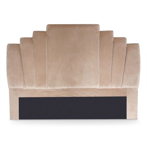 Tête de lit 160 cm velours taupe
