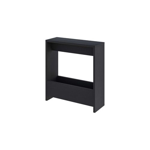 Bout de canapé avec rangement L55 cm - Effet Bois noir