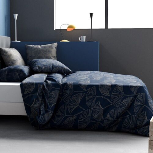 Parure De Couette 100% Coton 57 Fils Imprimée 260x240cm 2 Taies