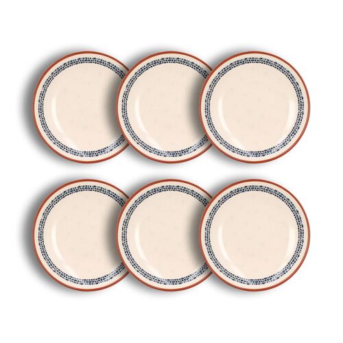 Lot De 6 Assiettes Creuses En Faïence Blanche 21cm