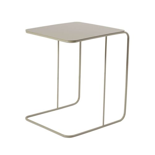 Bout de canapé avec plateau en Métal H46 cm - Taupe