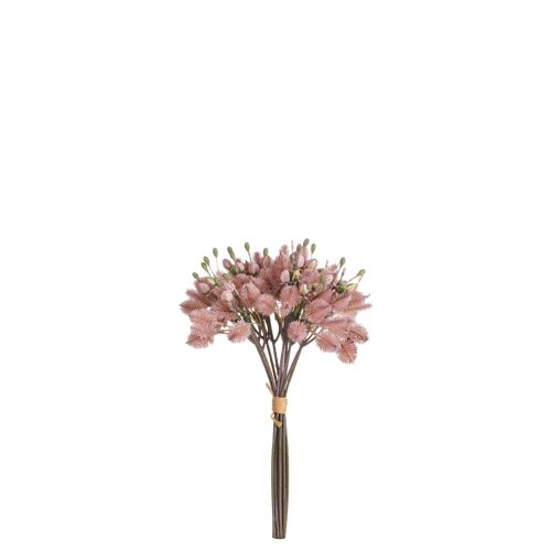 Bouquet de chardon artificiel rose H40