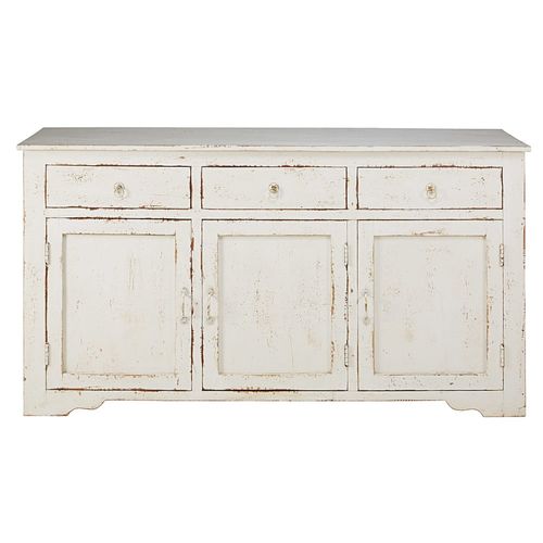 Buffet 3 portes en manguier blanchi L161