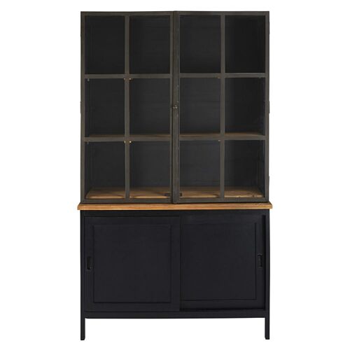 Bahut 4 portes en manguier et acacia noir