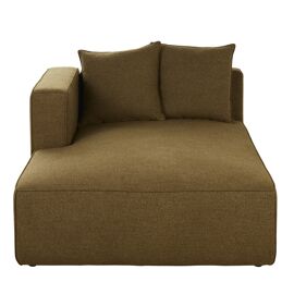 Méridienne gauche pour canapé modulable vert kaki