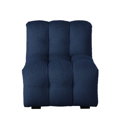 Chauffeuse nuage pour canapé modulable bouclettes bleu nuit