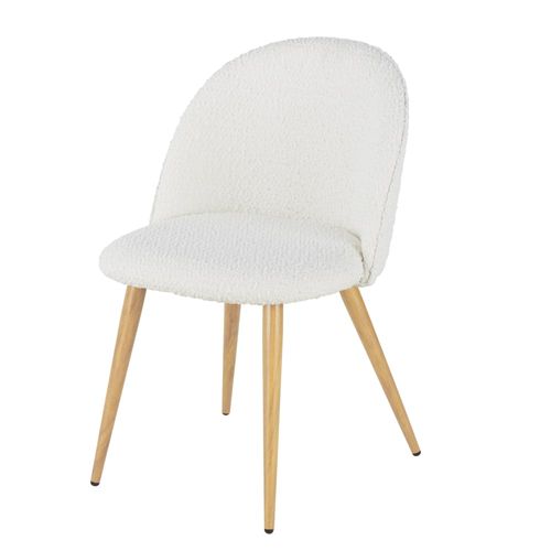 Chaise bouclettes écrues